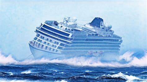 cruise ship caught in bad storm